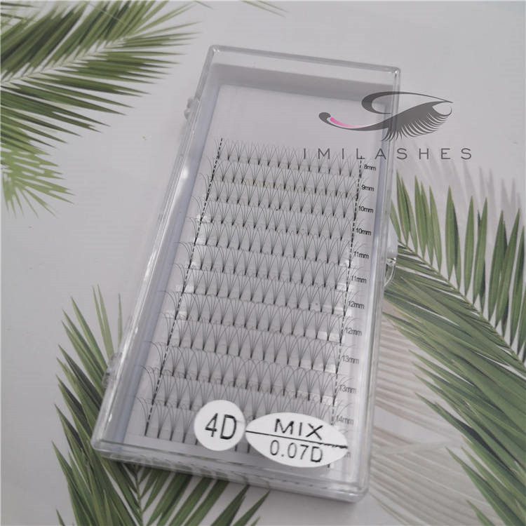 Wholesale high quality pre made heat bonded fan lashes-V